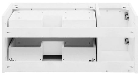 Fresca FCB6136WH-VSL-R Fresca Lucera 36" White Wall Hung Vessel Sink Modern Bathroom Cabinet - Right Version