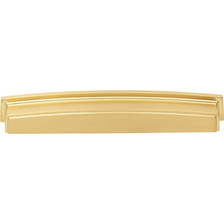 Jeffrey Alexander 141-192BG 192 mm Center Brushed Gold Square-to-Center Square Renzo Cabinet Cup Pull