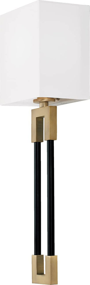 Capital Lighting 644711AB Bleeker 1 Light Sconce Aged Brass and Black