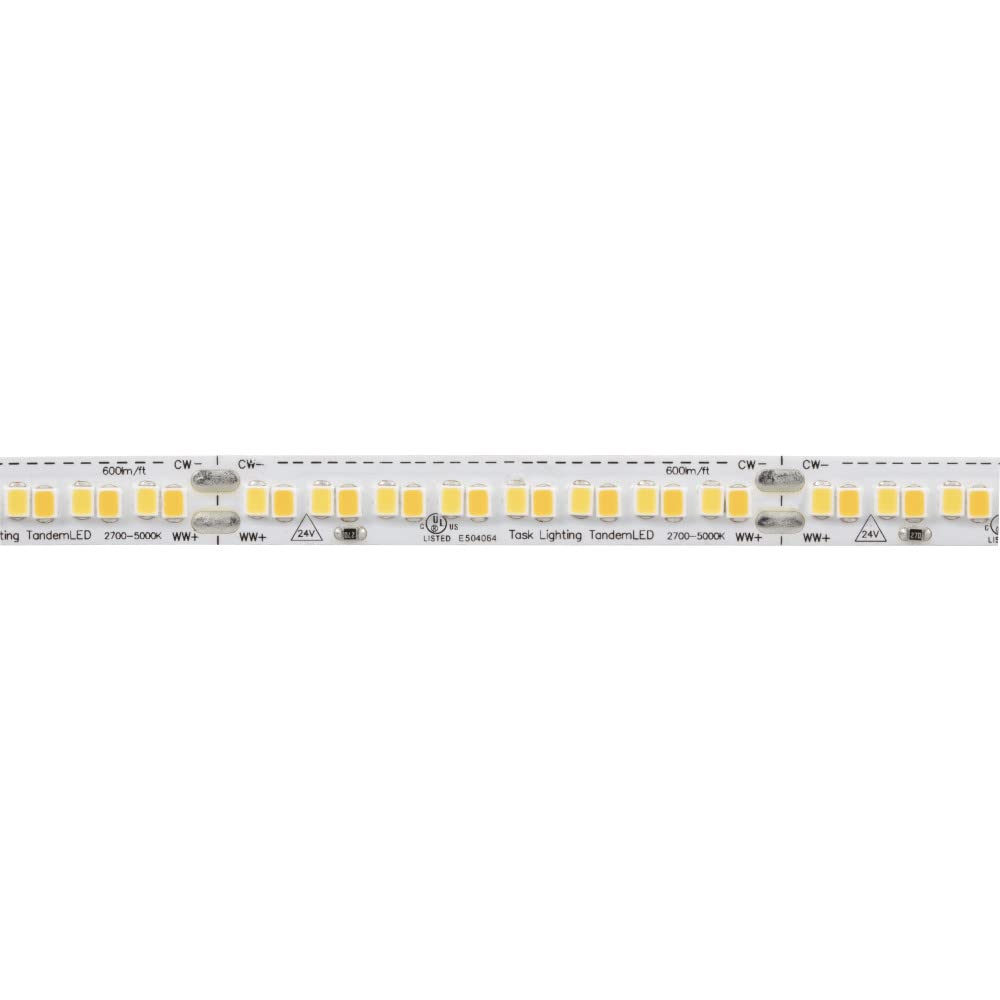 Task Lighting LT600W24V016-TW 16 ft 600 Lumens/Ft Tunable-White 24V Tape Light with TandemLED Technology, 2700K-5000K