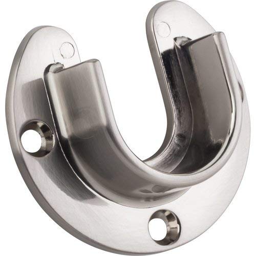 Hardware Resources M7350-SN Satin Nickel Open Screw-In Mounting Bracket for 1-5/16" Round Closet Rods