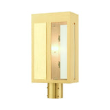 Livex Lighting 27416-12 Lafayette 1 Light 17 inch Satin Brass Outdoor Post Top Lantern