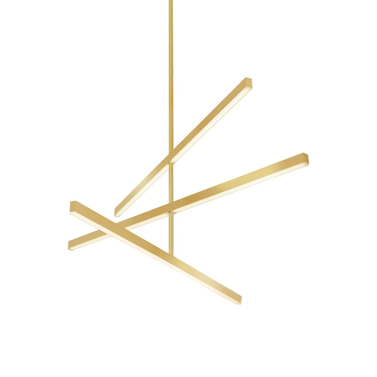 Kuzco CH10345-BG VEGA 45" CH Brushed Gold 120V TRIAC/ELV LED 3000K 90CRI 56W