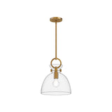 Alora PD411811AGCL WALDO 11" PENDANT AGED GOLD CLEAR GLASS E26 60W