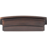 Jeffrey Alexander 141-96DBAC 96 mm Center Brushed Oil Rubbed Bronze Square-to-Center Square Renzo Cabinet Cup Pull
