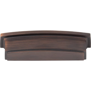 Jeffrey Alexander 141-96DBAC 96 mm Center Brushed Oil Rubbed Bronze Square-to-Center Square Renzo Cabinet Cup Pull