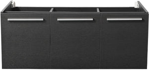Fresca FCB8092BW Fresca Vista 48" Black Wall Hung Modern Bathroom Cabinet