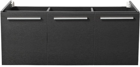 Fresca FCB8092BW Fresca Vista 48" Black Wall Hung Modern Bathroom Cabinet