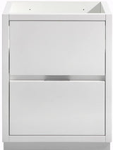 Fresca FCB8424WH Fresca Valencia 24" Glossy White Free Standing Modern Bathroom Cabinet