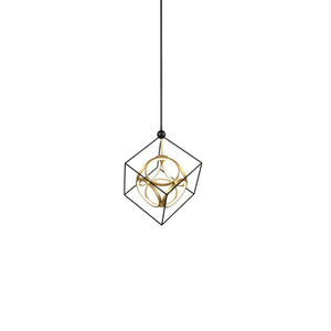 Kuzco CH19220-BK/AN MONZA 20" CH Black/Antique Brass 120V TRIAC/ELV LED 3000K 90CRI 59W