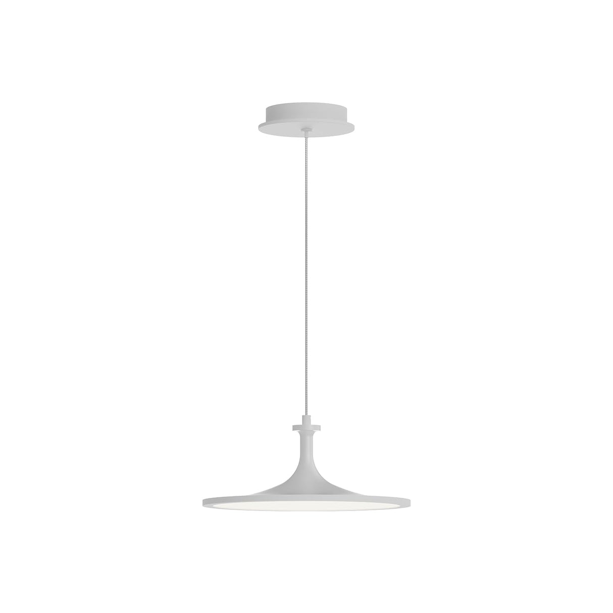 Alora PD418012WH ISSA 12" PENDANT MATTE WHITE 72" WIRE 120V TRIAC/ELV LED 3000K 90CRI 20W