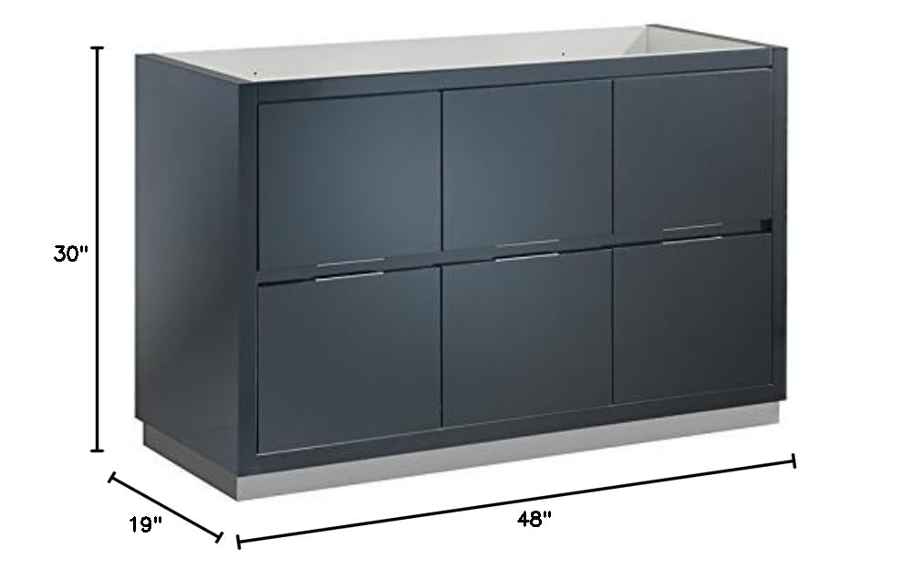 Fresca FCB8448GG Fresca Valencia 48" Dark Slate Gray Free Standing Single Sink Modern Bathroom Cabinet