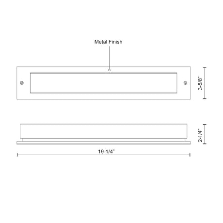 Kuzco ER9420-GY BRISTOL 20" ER Gray 120V ELV LED 3000K 90CRI 16W