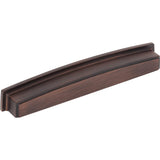 Jeffrey Alexander 141-192DBAC 192 mm Center Brushed Oil Rubbed Bronze Square-to-Center Square Renzo Cabinet Cup Pull