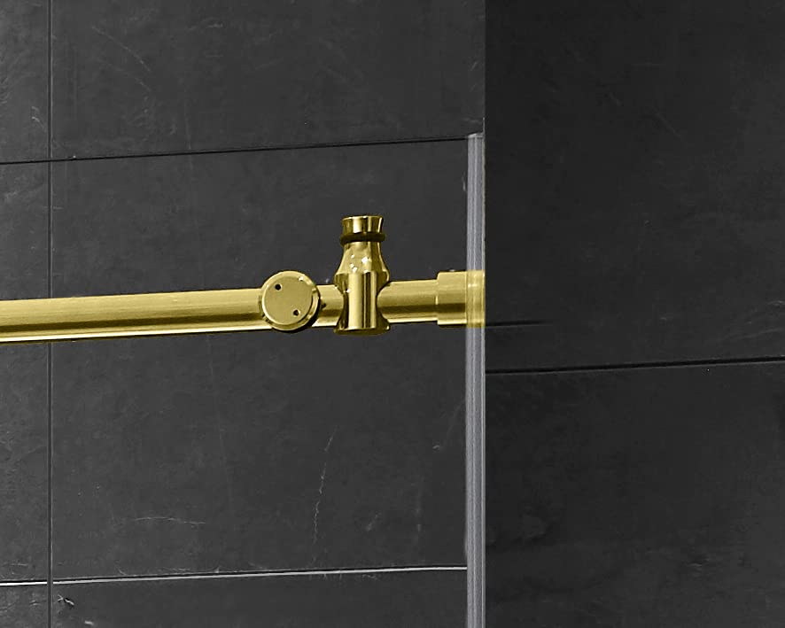 Elegant 66'' * 76'' Frameless Shower Door (Brushed Nickel)