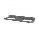 Jeffrey Alexander VKITSAV60GRBOR 60" Grey Savino Vanity, double bowl, Boulder Cultured Marble Vanity Top, two undermount rectangle bowls