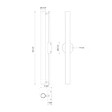 Kuzco WS70136-BK GRAMERCY 36" WALL SCONCE BLACK 27W 120VAC WITH LED DRIVER 3000K 90CRI