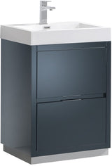 Fresca FCB8424GG-I Fresca Valencia 24" Dark Slate Gray Free Standing Modern Bathroom Vanity