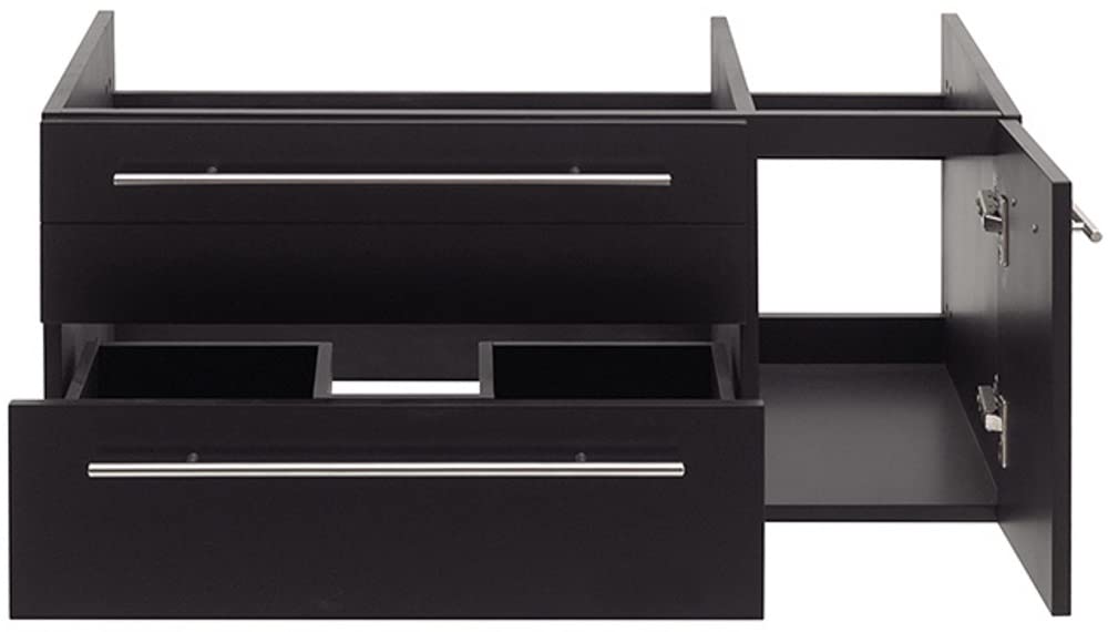 Fresca FCB6136ES-UNS-L Fresca Lucera 36" Espresso Wall Hung Undermount Sink Modern Bathroom Cabinet - Left Version