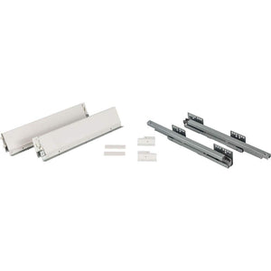Hardware Resources MDB-086-550 550 mm Deep x 86 mm Height Full Ext. Heavy Duty Soft-close Metal Drawer Box System with 10 mm Dowels