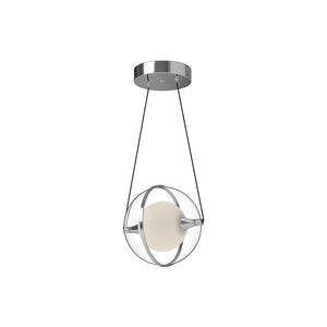 Kuzco PD76708-CH ARIES 8" PENDANT CHROME 120" WIRE 120V TRIAC/ELV LED 3000K 90CRI 10W