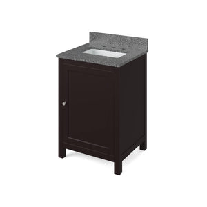 Jeffrey Alexander VKITAST24ESBOR 24" Espresso Astoria Vanity, Boulder Cultured Marble Vanity Top, undermount rectangle bowl