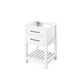 Jeffrey Alexander VKITWAV24WHBOR 24" White Wavecrest Vanity, Boulder Cultured Marble Vanity Top, undermount rectangle bowl