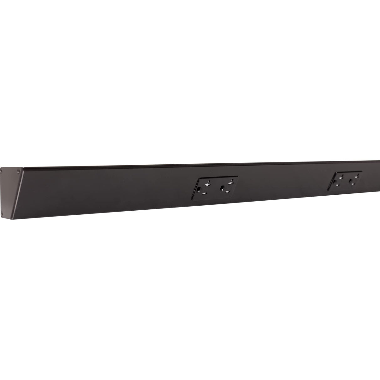 Task Lighting TR48-3BD-P-BK 48" TR Series Angle Power Strip, Black Finish, Black Receptacles