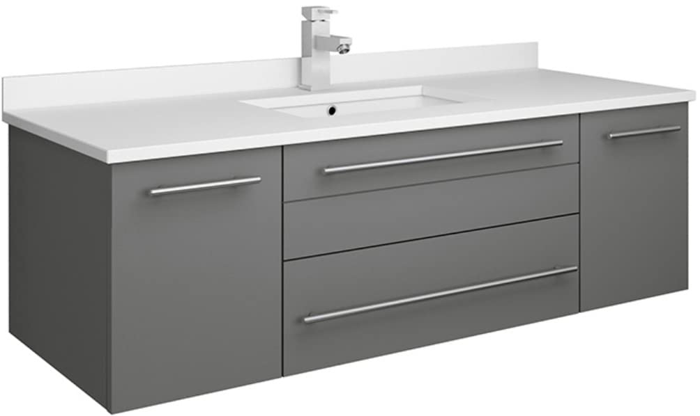 Fresca FCB6148GR-UNS-CWH-U Cabinet with Undermount Sink