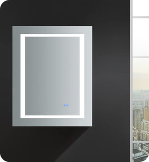 Fresca FMC022430-L Fresca Spazio 24" Wide x 30" Tall Bathroom Medicine Cabinet w/ LED Lighting & Defogger