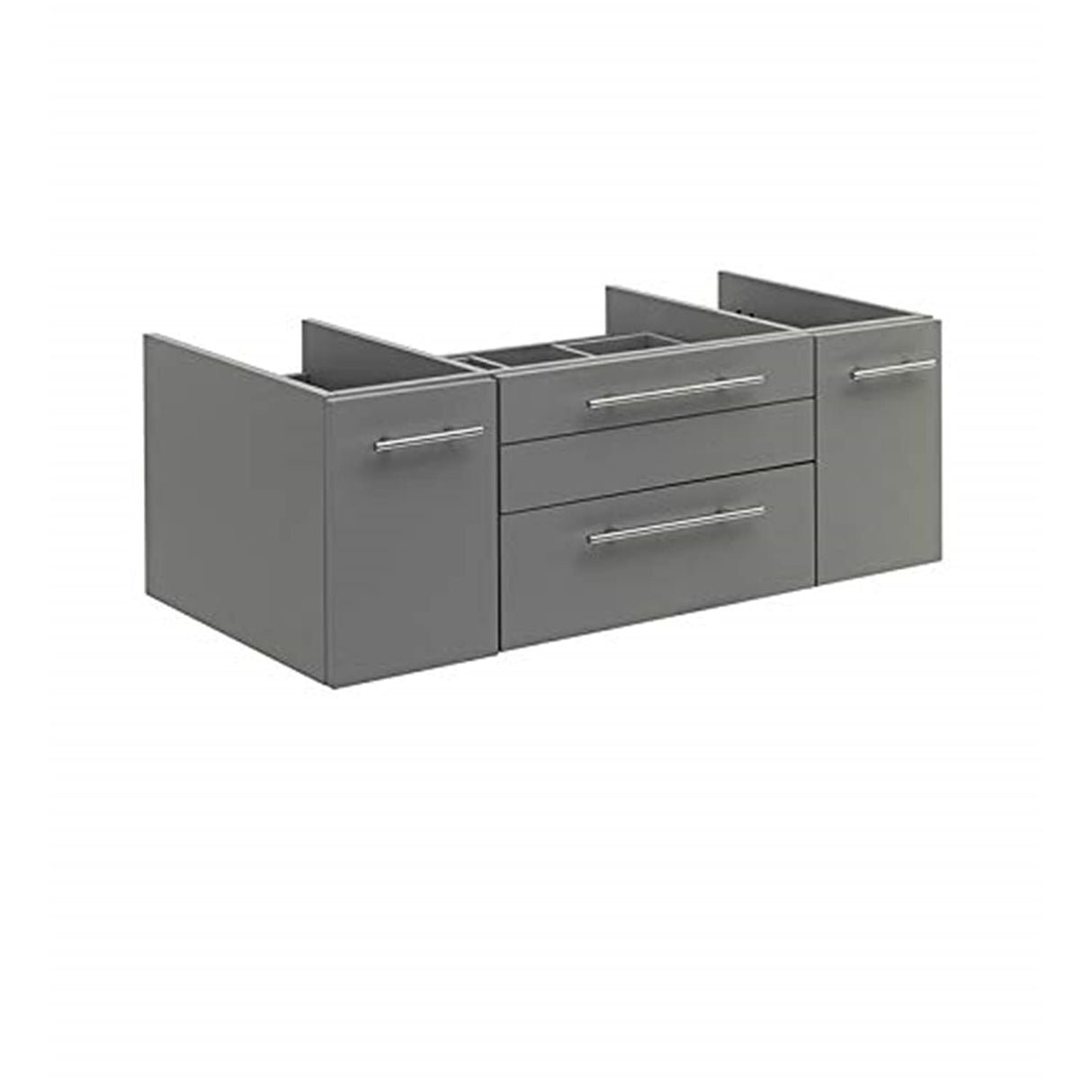 Fresca FCB6142GR-VSL Fresca Lucera 42" Gray Wall Hung Vessel Sink Modern Bathroom Cabinet