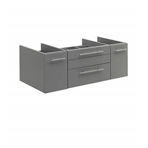 Fresca FCB6142GR-VSL Fresca Lucera 42" Gray Wall Hung Vessel Sink Modern Bathroom Cabinet