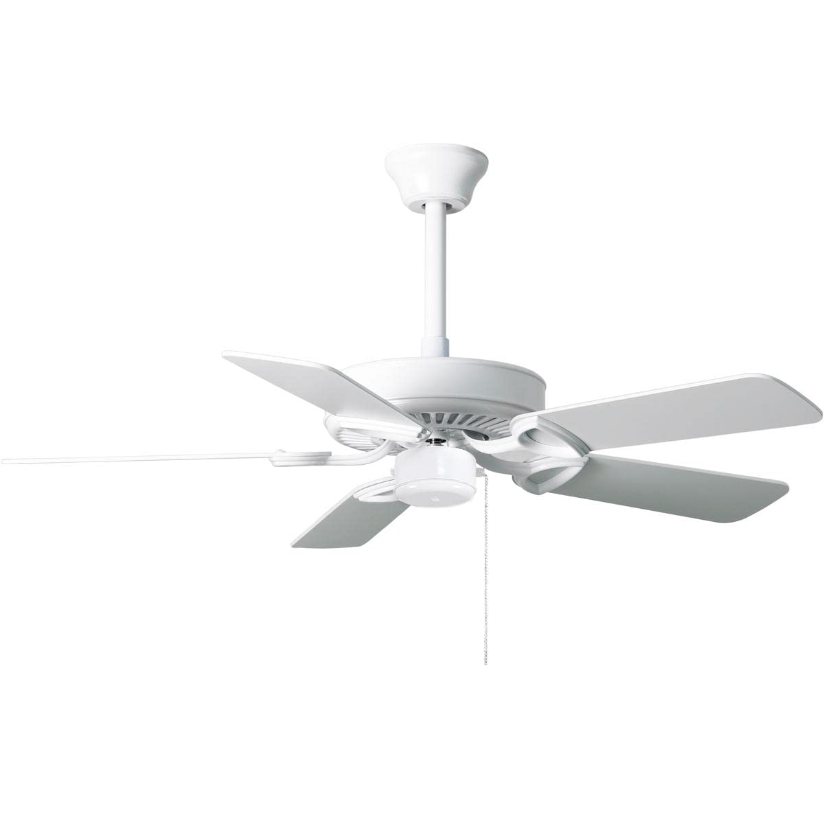 Matthews Fan AM-USA-WH-42 America 3-speed ceiling fan in gloss white finish with 42" white blades. Assembled in USA.