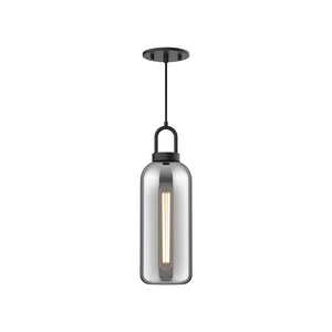 Alora PD401505MBSM SOJI 5" PD MATTE BLACK SMOKED GLASS CORD 72 1X60W E26