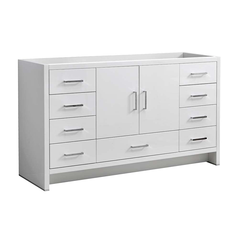 Fresca FCB9460WH-S Fresca Imperia 60" Glossy White Free Standing Single Sink Modern Bathroom Cabinet