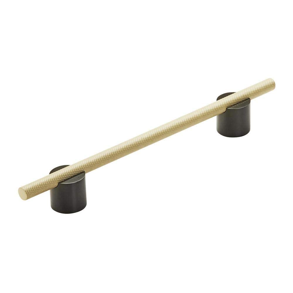 Amerock Cabinet Pull Matte Black/Matte Gold 6-5/16 inch (160 mm) Center to Center Transcendent 1 Pack Drawer Pull Drawer Handle Cabinet Hardware