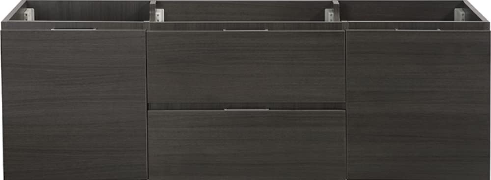 Fresca FCB8360GO-D Fresca Valencia 60" Gray Oak Wall Hung Double Sink Modern Bathroom Cabinet