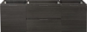 Fresca FCB8360GO-D Fresca Valencia 60" Gray Oak Wall Hung Double Sink Modern Bathroom Cabinet
