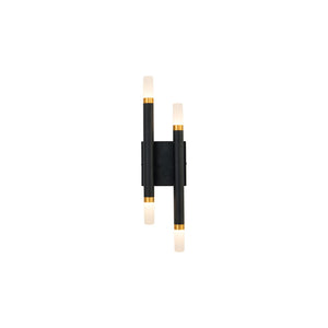 Kuzco WS19705-BK DRAVEN 5" WS Black 120V ELV LED 3000K 90CRI 14W