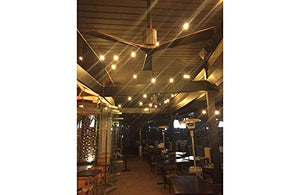 Matthews Fan IR3H-BB-WA-42 Irene-3H three-blade flush mount paddle fan in Brushed Bronze finish with 42” solid walnut tone blades. 