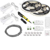 Task Lighting L-VK2Z2A-32-30 32 ft 225 Lumens Per Foot Vivid Duo Wireless Controller Tape Light Kit, 2 Zone 2 Area, 3000K Soft White