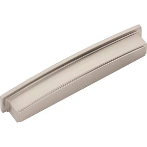 Jeffrey Alexander 141-160SN 160 mm Center Satin Nickel Square-to-Center Square Renzo Cabinet Cup Pull