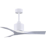 Matthews Fan NK-MWH-MWH-42 Nan 6-speed ceiling fan in Matte White finish with 42” solid matte white wood blades