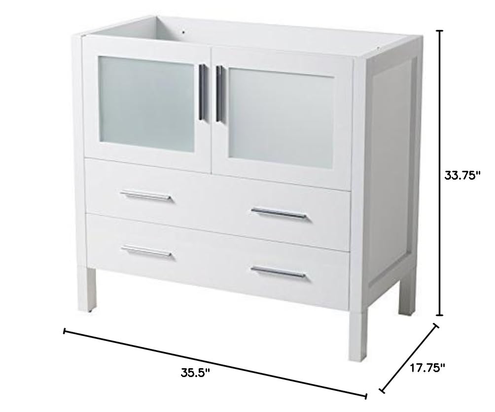 Fresca FCB6236WH Fresca Torino 36" White Modern Bathroom Cabinet