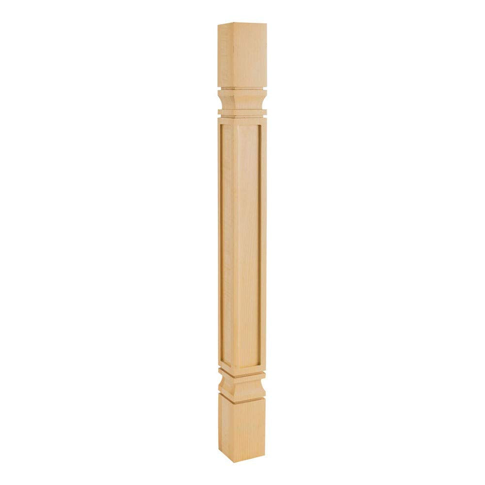 Hardware Resources PS-9-3RW 3" W x 3" D x 35-1/2" H Rubberwood Square Mission Post