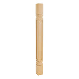 Hardware Resources PS-9-3RW 3" W x 3" D x 35-1/2" H Rubberwood Square Mission Post