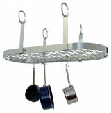 Enclume PR14WG CH Four Point Oval Ceiling Pot Rack w/ 18 Hooks CH
