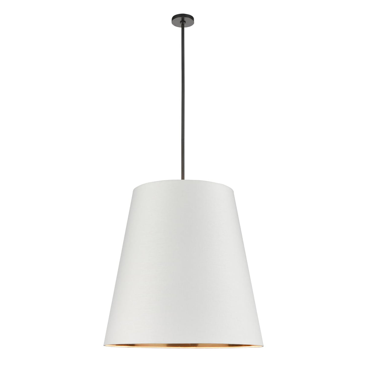 Alora PD311030UBWG CALOR PENDANT 3 LIGHT URBAN BRONZE WHITE LINEN WITH GOLD PARCHMENT