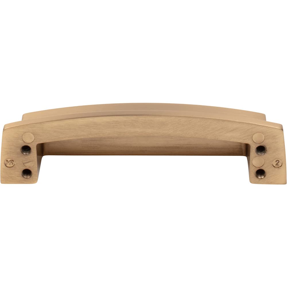 Jeffrey Alexander 141-96SBZ 96 mm Center Satin Bronze Square-to-Center Square Renzo Cabinet Cup Pull