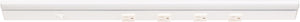 Task Lighting LP24QD8NDWWT27 24-1/2" 800 Lumen Direct Voltage DV Lighted Power Strip, White Finish, White Receptacles, 2700K Warm White
